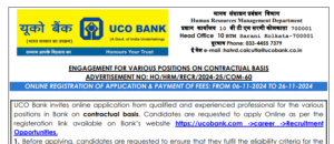 UCO bank Job Recruitment 2024